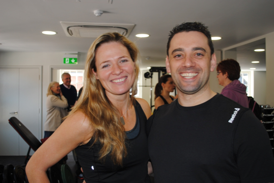 Charlotte Ord with the manager of her new Guildford gym, Richard Jones.