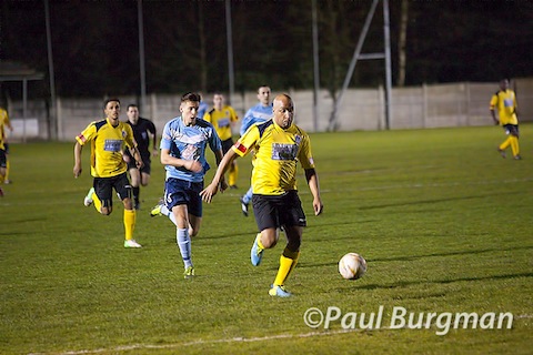 Guildford City's Lance banton-Brown on the ball.