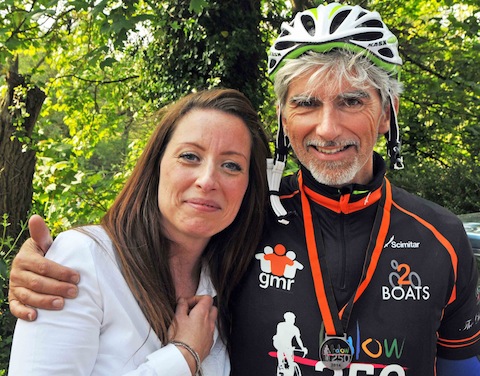 Low res 1 Yvonne Hignell Director of the halow project charity & patron Damon Hill OBE_1