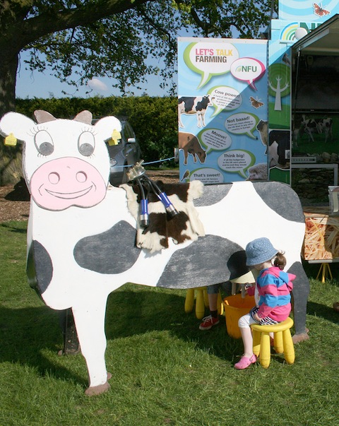 Fun for children at the National Farmers' Union roadshow.