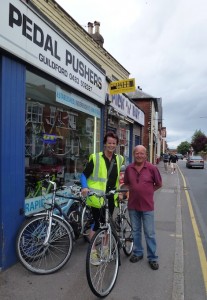 Pedal Pushers (Local MP Anne Milton Collects her bike)
