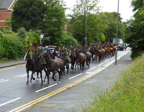 Nearly back: the troop in London Road.