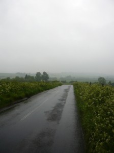 The summit of the most severe hill (I know it doesn't look it) of another murky day
