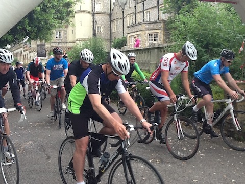 Some of the cyclists who took part in the charity ride.