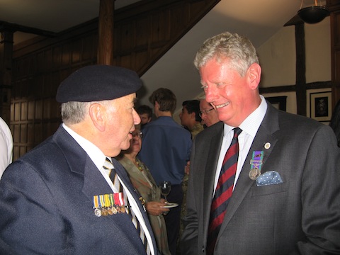 Cllr Stephen Mansbridge talks to a veteran. Picture by Sheila Atkinson.