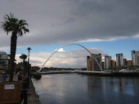 Not Florida, despite the palm tree, but the Tyne water front.