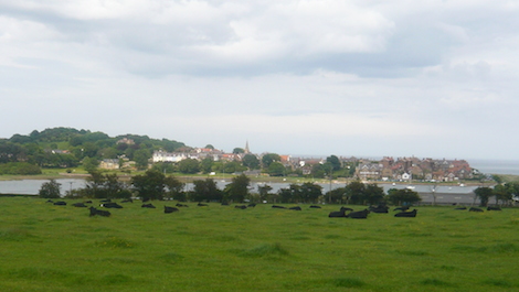 Alnmouth in its pretty setting on an estuary,