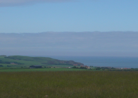 The view towards St Abbs from above Coldingham.