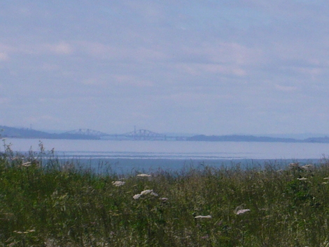 I could make out the Forth Rail Bridge.