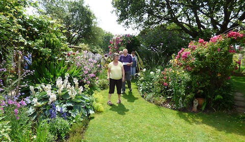 Visitors flocked to look around the garden.