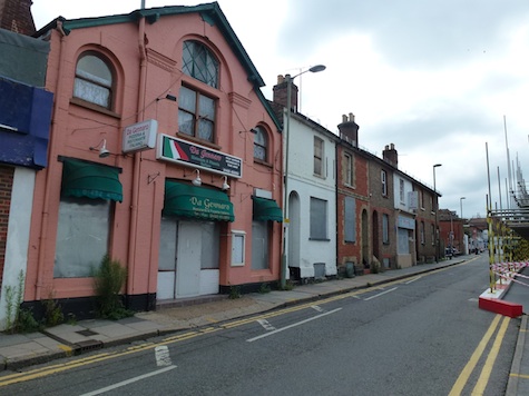 These buildings in Woodbridge Road are also due for demolition.