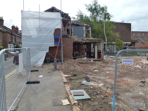 The former Live and let Live pub is pulled down. Somewhat of an ironic name?