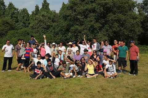 Members of Guildford's Nepalese community having a great day hiking in the hills around Guildford.