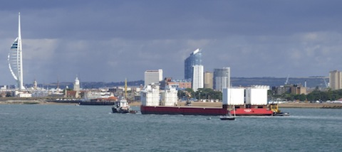 Leaving Portsmouth  behind and heading for 'foreign shores'.