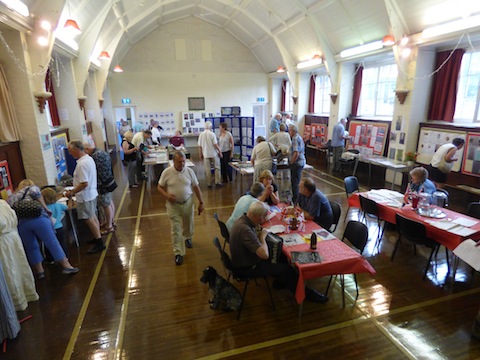 A steady stream of visitors viewed the exhibition during the afternoon and evening.