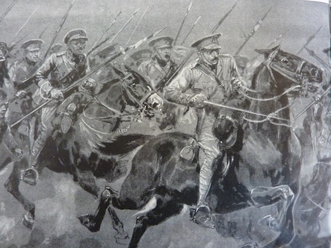 The left-hand page close up with Captain Grenfell seizing the moment to recapture the British guns.
