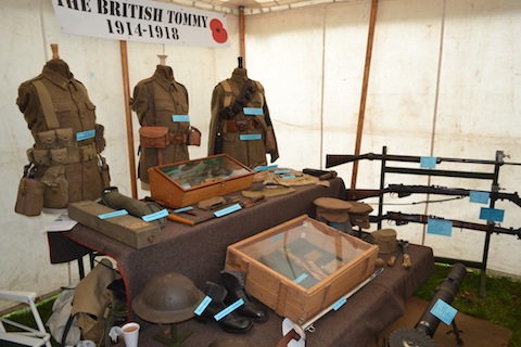 An impressive collection of military uniforms and weapons was exhibited. Picture by Anna Valentina.