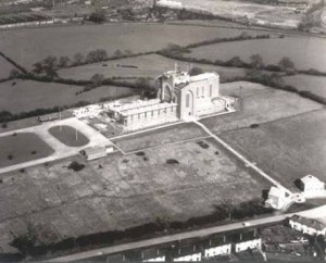 Guildford Cathedral from the air 1950s