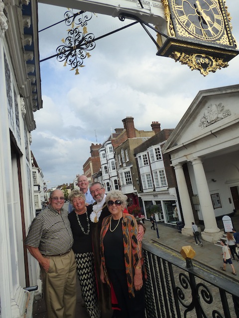 One for their album! The American visitors pictured on the balcony of the Guildhall with the mayor.