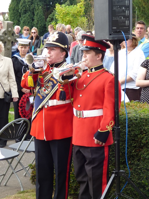 Buglers at the service.