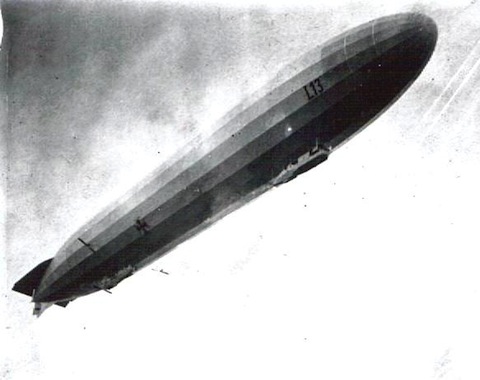 The L13, the German Zeppelin that hovered over Guildford on October 13, 1915 and dropped 12 bombs on St Catherine's causing a night of terror for local people.