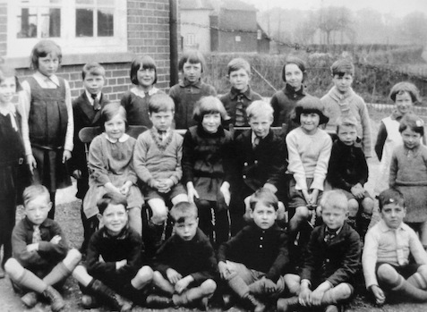 Pupils at Burpham in he late 1920a.