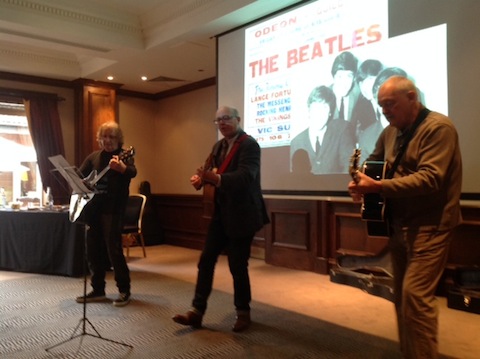 Johnny Kelly, David Rose and Mick Douglas rounded off the afternoon with some songs - Hey Good Lookin', The Wanderer, Ticket To Ride and I Saw Here Standing There.