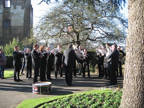 Music at the Castle Grounds was provided by the Friary (Guildford) Band. Picture by Sheila Atkinson.