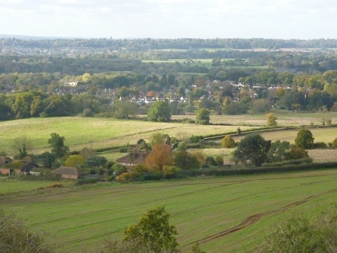 The countryside around Guildford must be saved according to the Guildford Greenbelt Group. This view from the Chantries looks across Shalford towards Godalming.