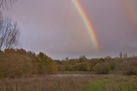 Rainbow at Stoke Lake.