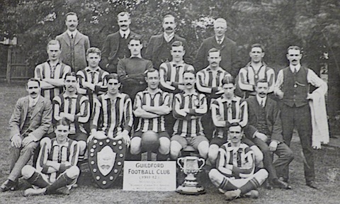 Guildford Football Club, the 'Pinks' pictured in the 1911-12 season. 