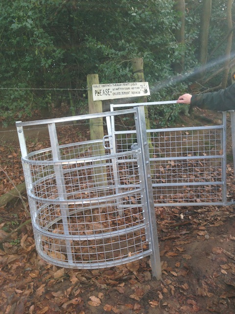 Recently installed 'kissing gate'.