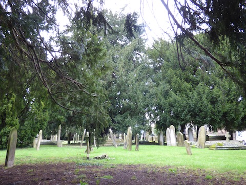 The west churchyard.