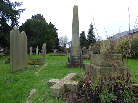 The obelisk is part of the memorial to the Paynter family. Samuel Paynter was rector in the 19th century, and was succeeded by his son Francis.