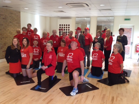 BHF's Wear It Beat It day at the Spirit health club at the Holiday Inn, Guildford.