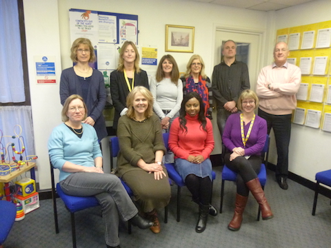 Some of the current staff and volunteers based at Guildford Citizens Advice Bureau.
