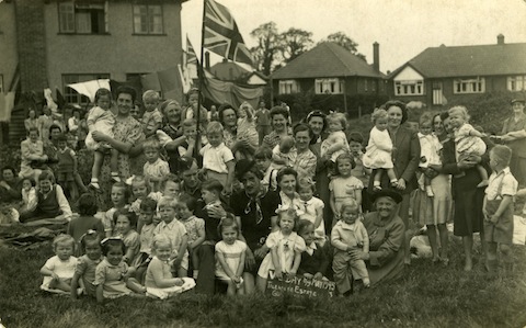 VE Day party at the Tilehost Estate, Stoughton, Guildford.