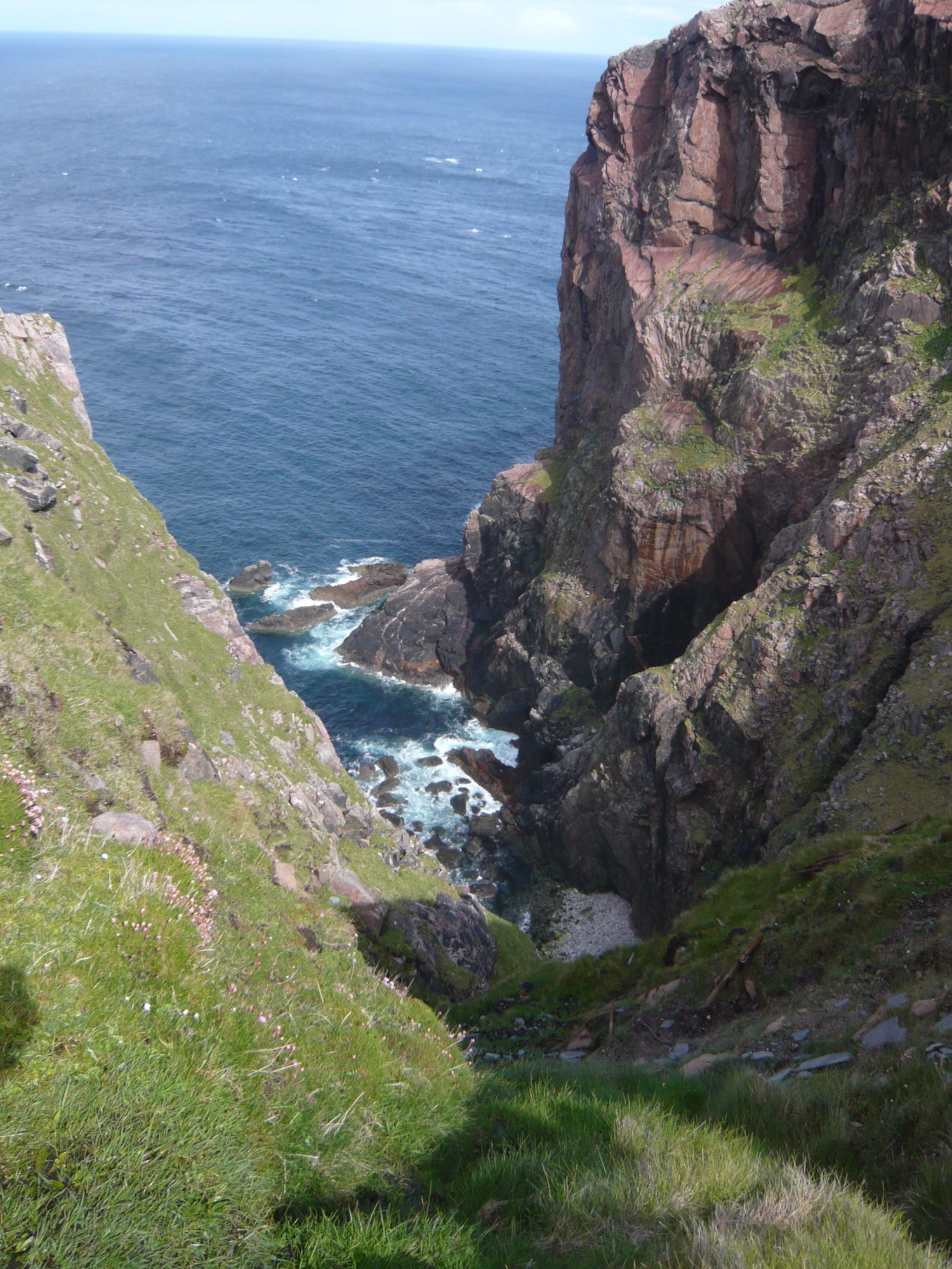 A view of the cliffs near the lighthouse. Some of the cliffs on Cape Wrath are the highest in Britain.