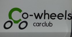 Look out for the Co-wheels logo on its vehicles.