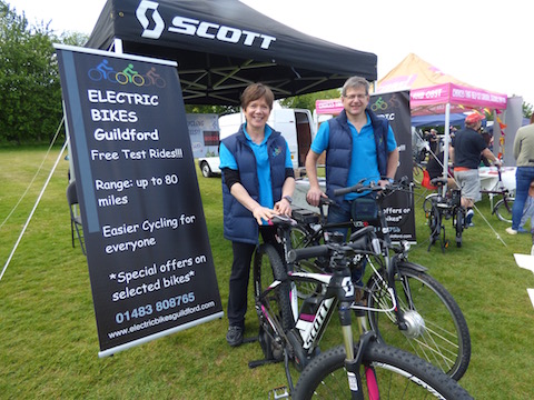 Annie and Chris Ogle of Electric Bikes Guildford.