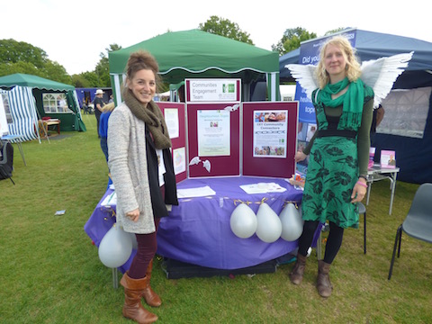 Nicola Bassani and Rachel Guildford from the Diocese of Guildford's Neighbourhood Angels scheme.