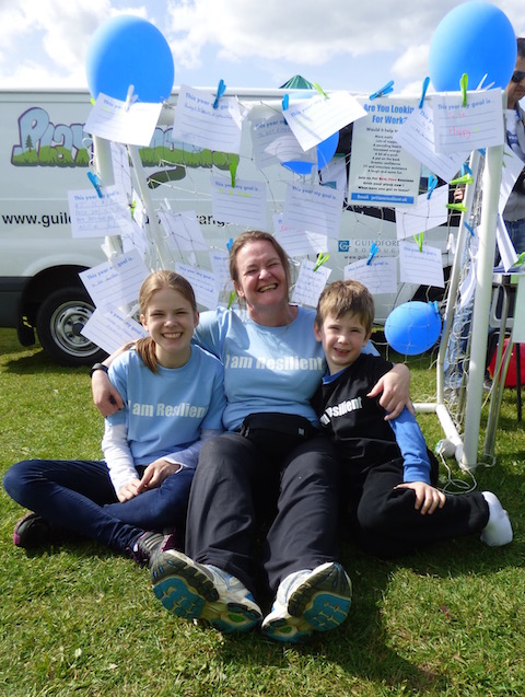Jo Fiander and her children from I Am Resilient, that offers training courses.
