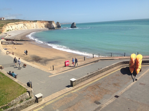 View from hotel over Freshwater Bay.