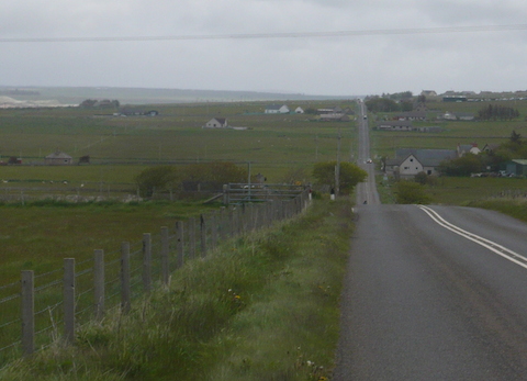 The straight road to Castletown.