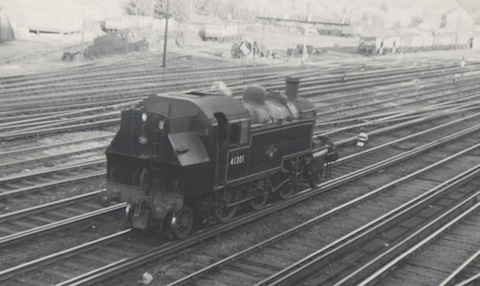 On of the tank engines that ran over the Guildford to Horsham branch pictured from Yorkie's Bridge, Guildford, in 1964. This is how David Rose remembers steam locos. Picture: Robert Hind collection.