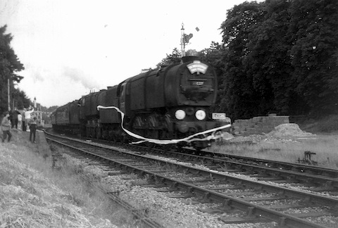 Believed to be Locomotive Club of Great Britain special at Bramley and Wonersh on June 6, 1965. Picture: Richard Halton collection.