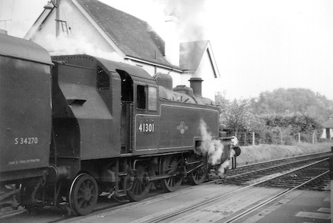 One of the Ivatt Class 2 2-6-2T locos used on the line.