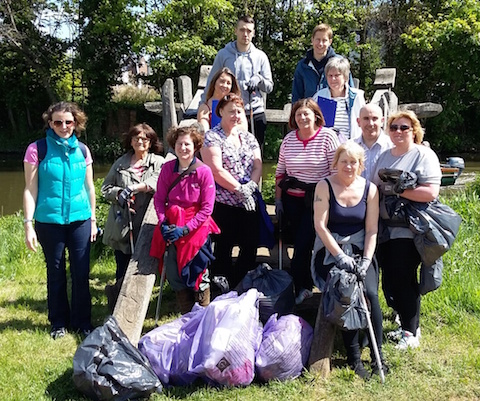 Local Marks & Spencer staff members volunteered to help do a litter pick along the Wey Navigation in Guildford as part of the national Big Beach and Waterways Clean-up event.