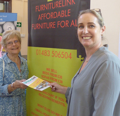 Cllr Sheila Kirkland with Wendy Watson from Furniture Link.