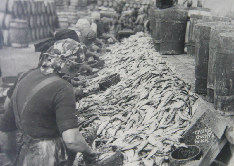 Gutting herrings a lovely job but the women who did this became very skilled and could gut an individual herring in a second. They moved up and down the east coast of Britain following the herring catching fleets.